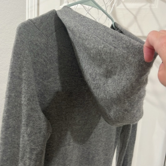 J Crew cashmere fitted hooded sweater.  Gorgeous. - Picture 9 of 9